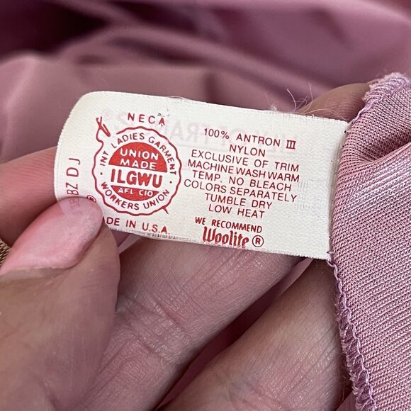 Vintage Lily Of France Nightgown Womens Petite Maxi Gown Lace Neglige Boudoir - Picture 7 of 13